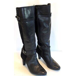Lauren Ralph Lauren Sabeen Knee High dress boot heels leather/suede, Size 8B